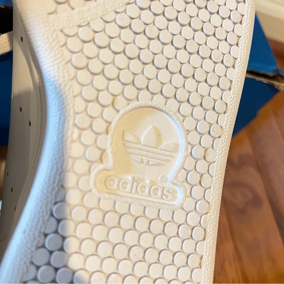 Adidas Originals Stan Smith Mens Sneaker 8‎ White Green Athletic Leather Lace Up - Picture 4 of 17